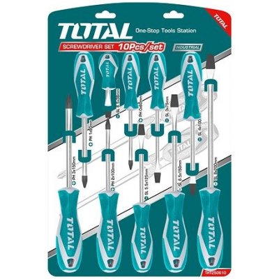TOTAL-TOOLS Šroubováky, sada 10ks, CrV, industrial – Zboží Dáma