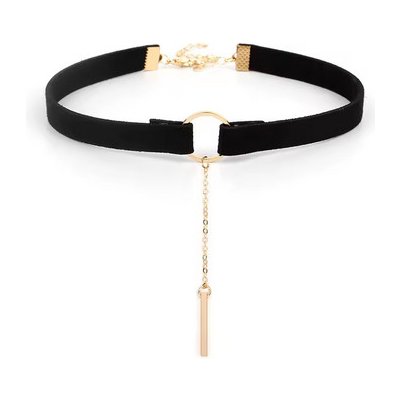 Prosperk Náhrdelník choker černý S1055 – Zboží Mobilmania