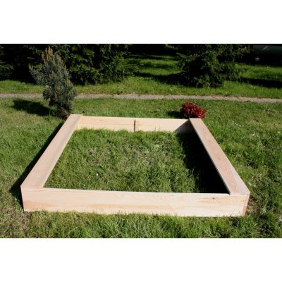 PiPi Dětské dřevěné pískoviště čtverec 160x160x20 cm – Zboží Dáma