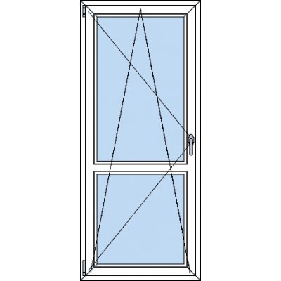 OknaDvereNaMiru.cz Plastové balkonové dveře OS s příčkou 60 x 150 cm – Sleviste.cz