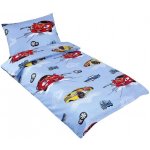 Bellatex povlečení Závodní Auta modré 100 x 135 45 x 60 cm – Zbozi.Blesk.cz