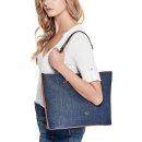 Guess Peak Denim Tote modrá