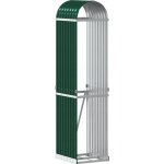 Shumee Dřevník pozinkovaná ocel 40 x 45 x 170 cm zelený – HobbyKompas.cz