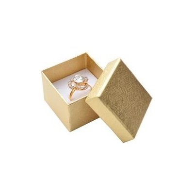 Šperky4U Dárková krabička na prsten nebo náušnice - zlatá KR0158-GD – Zboží Mobilmania