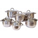 Hoffner Sada hrnců z z nerezové oceli nerezová ocel 12 ks. – Sleviste.cz