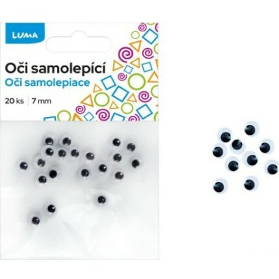 LUMA Dekorační oči kulaté - samolepící 7 mm, 20 ks - F800030 – Hledejceny.cz