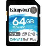 Kingston SDXC Canvas Go Plus 64 GB SDG3/64GB – Zboží Živě