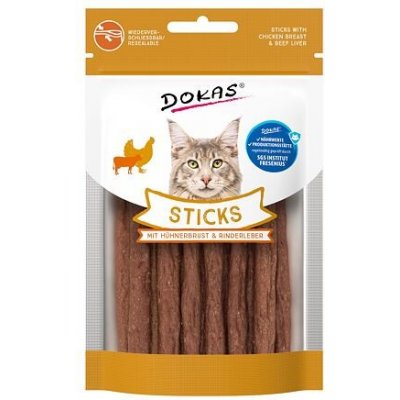 Dokas Tyčinky kuřecí prsa a hovězí játra 30 g – Hledejceny.cz