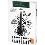 Faber-Castell Popisovače a skicář Pitt Artist Pen sada 8+1 ks různé hroty černý 267102 – Hledejceny.cz