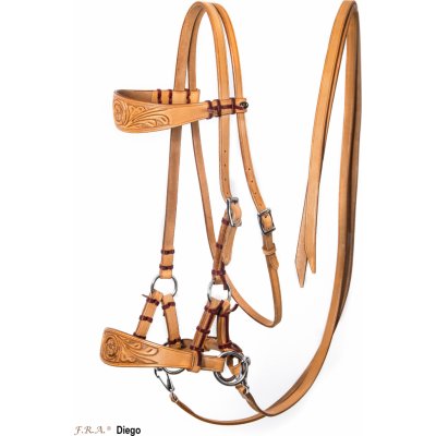 F.R.A. Uzdečka westernová Sidepull Diego nature – Zboží Dáma