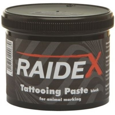 Barva tetovací RAIDEX, 600 g, černá na zvířata