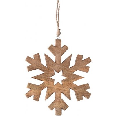 Závěs dřevo vločka přírodní 18,5x1,5x18,5 cm – Hledejceny.cz