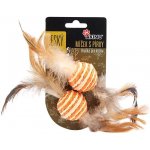 AK Český les myška s pírky pro kočky 2ks – Zboží Dáma