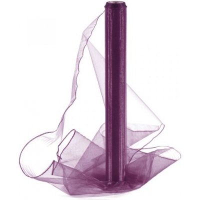 Paper Design Organza obšitá 40cm/9m - tm. fialová - 082 – Zboží Dáma