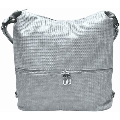 Velký světle šedý kabelko-batoh 2v1 s praktickou kapsou – Zboží Mobilmania