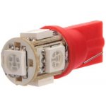 Rabel 24V T10 W5W 5 smd 5050 ČERVENÁ | Zboží Auto
