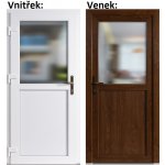Soft Vchodové dveře 1/2 sklo zlatý dub/bílá levé 88 x 198 cm – Hledejceny.cz
