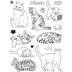 Aladine Kočky gumová razítka na pěnovce sada – Zboží Mobilmania