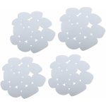 MSV sada 4 protiskluzových podložek GALETS ve tvaru oblázků bílá 12 x 13 cm – Hledejceny.cz