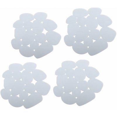 MSV sada 4 protiskluzových podložek GALETS ve tvaru oblázků bílá 12 x 13 cm – Hledejceny.cz