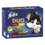 Felix Fantastic DUO hovězí a drůbeží jehněčí a kuře krůta a kachna vepřové a zvěřina 12 x 85 g – Hledejceny.cz