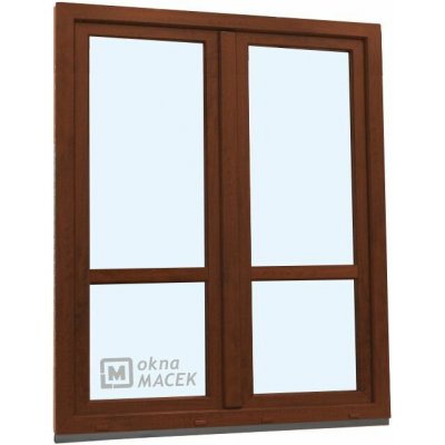 Kömmerling balkonové dveře 70 AD O+OS klapačka s příčkou levé ořech/bílá 150 x 200 cm jednostranná klika + madýlko + PVC rám – Hledejceny.cz