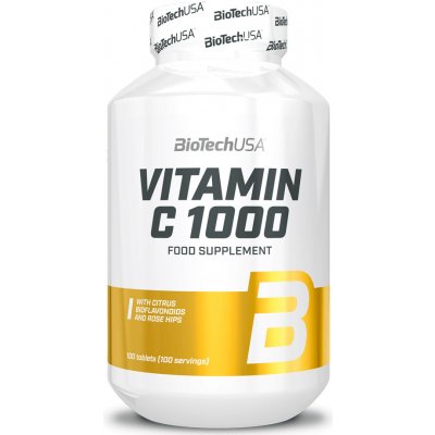 BioTech USA Vitamín C 1000 kapslí100 tablet – Zboží Mobilmania