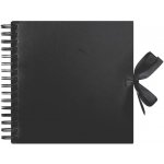 WEST DESIGN Album kroužkové černé se stuhou (200g/m2, 42 listů) 20,5x20,5cm – Sleviste.cz