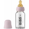 Láhev a nápitka Bibs skleněná láhev Baby Bottle Dusky Lilac 110 ml