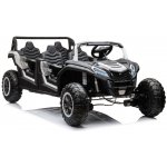 Mamido elektrické autíčko Buggy UTV čtyřmístné 24V nafukovací kola bílá – Sleviste.cz