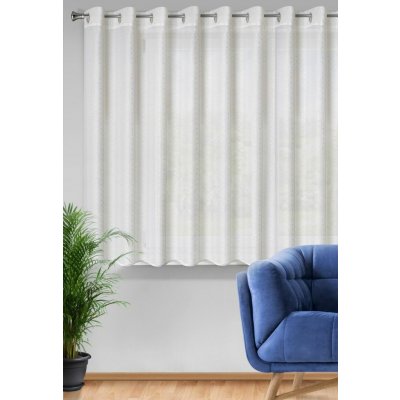 HOTOVÁ ZÁCLONA SIBEL 300X160 CM BÍLA – Zboží Mobilmania
