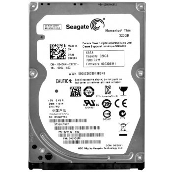 Seagate Momentus Thin 320GB, 7200rpm, SATAII, 16MB, ST320LT007