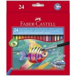 Faber-Castell 1442 akvarelové 24 ks + štětec – Zboží Dáma