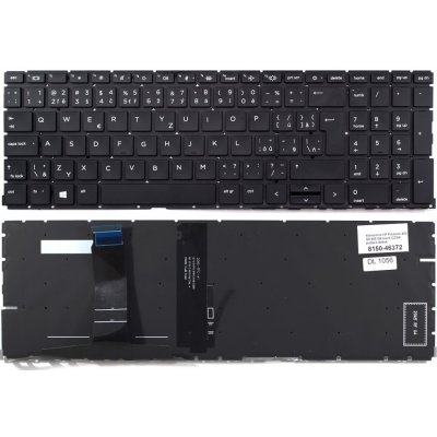 česká klávesnice HP Probook 450 G8 455 G8 CZ/SK podsvit