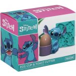 CurePink kuchyňský set Disney Lilo Stitch stojánek na vajíčko a forma na tous PP13151LS – Zboží Dáma