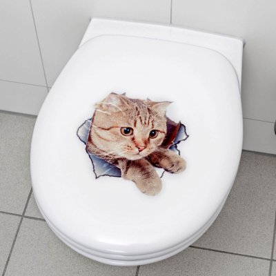 Die moderne Hausfrau Samolepky na WC prkénko Kočky, sada 2 ks – Zboží Mobilmania