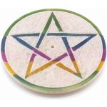 Mani Bhadra Stojánek na vonné tyčinky Pentagram mastek Ø 8 cm – Hledejceny.cz