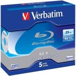 Verbatim BD-R SL 25GB 6x, jewel, 5ks (43715) – Zboží Živě