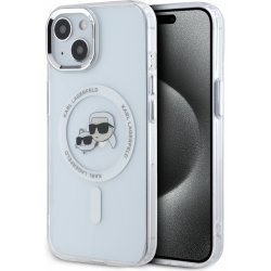 Karl Lagerfeld IML K&CH Heads Metal Frame MagSafe Zadní Kryt pro iPhone 13 Transparent KLHMP13MHLSKCH