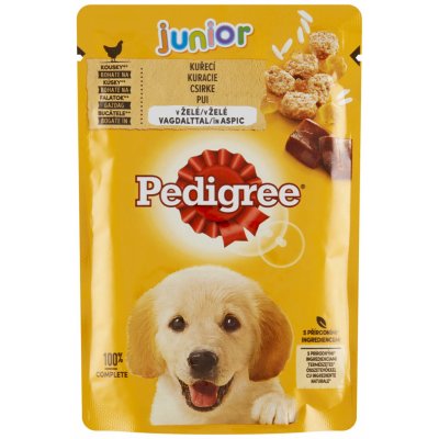 Pedigree Junior kuřecí a rýže v želé cena za kartonové 100 g – Zboží Mobilmania