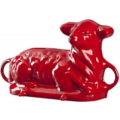 Český smalt Gourmetina Litinová smaltovaná pečící forma Beránek Leopold Stínově červená 37x21x8,5 cm – Hledejceny.cz