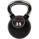 inSPORTline Kettlebell Pogumovaná s chromovou rukojetí 35 kg