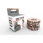 Kineziologický tejp BB Tape s designem tetování - 5mx5cm Barva: hnědá