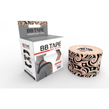 BB Tape s designem tetování hnědá 5m x 5cm
