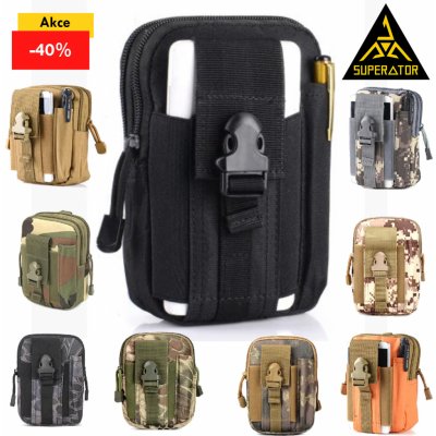 Taktické pouzdro, 100% Nylon. Molle i na opasek. EDC Kapsička na mobil, peněženku, klíče. Barva: – Zbozi.Blesk.cz