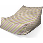 Sablio sedací vak Lounge Růžové a žluté pruhy 80 x 95 x 50 cm – Sleviste.cz