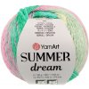 Příze YarnArt Summer Dream 4309 zelená s růžovou