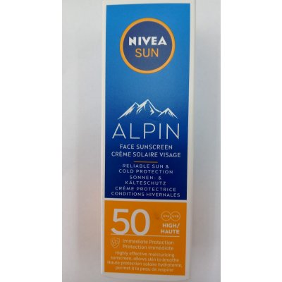 Nivea Sun Alpin pleťový opalovací krém SPF50 50 ml – Zboží Mobilmania