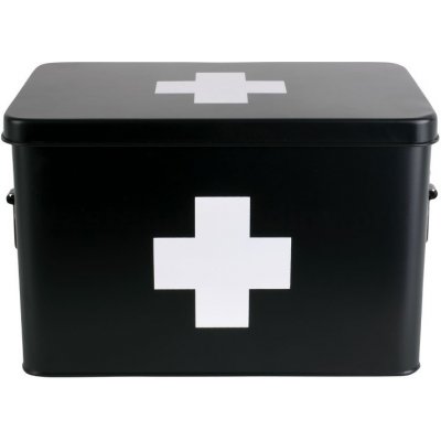 Present time Kovová lékárnička 31,5 x 19 x 21 cm černá – Sleviste.cz