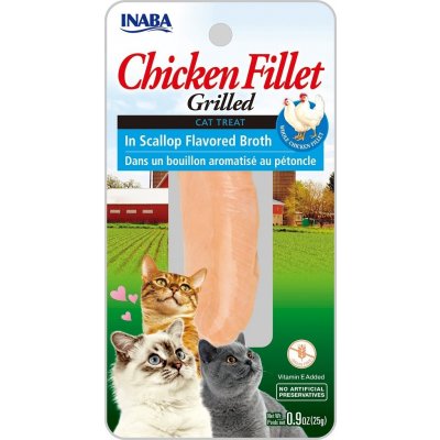 INABA Cat Grilled Chicken Fillet ve vývaru z hřebenatek 25 g – Hledejceny.cz